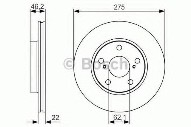 Гальмо дискове переднє 0986479R97 BOSCH