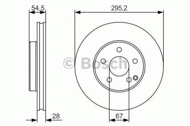Гальмо дискове переднє 0986479S07 BOSCH