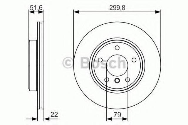 Гальмо дискове переднє 0986479S32 BOSCH