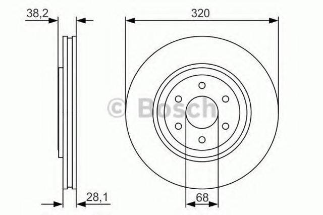 Гальмо дискове переднє 0986479S35 BOSCH