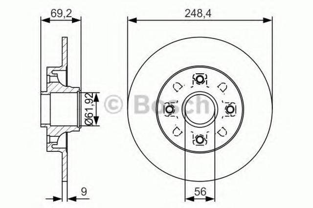 Дискові гальма 0986479S43 BOSCH