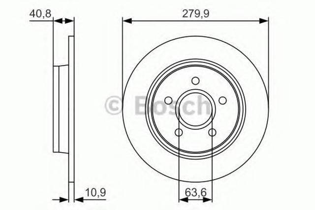 Дискові гальма 0986479S49 BOSCH