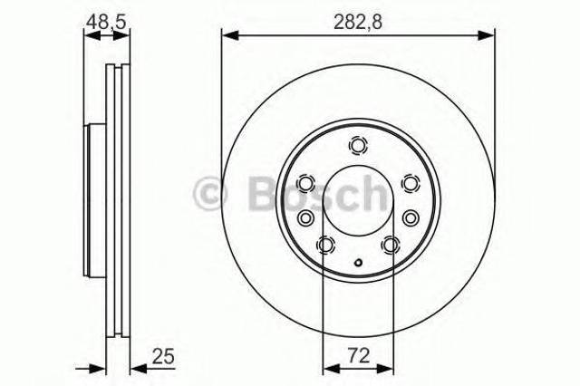 Диск гальмівний передній 0986479S60 BOSCH