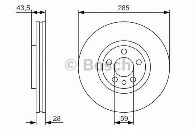 Диск переднього гальма 0986479S62 BOSCH