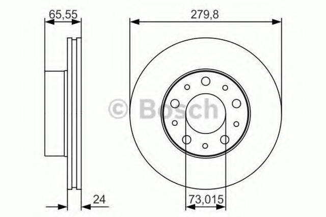 Диск переднього гальма 0986479S70 BOSCH