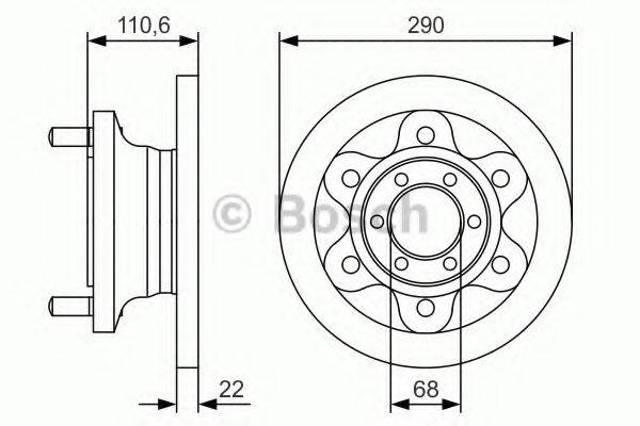 Гальмо дискове переднє 0986479S95 BOSCH