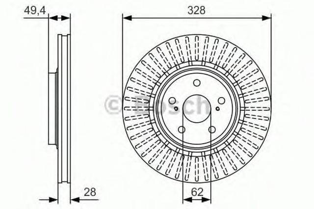 Гальмо дискове переднє 0986479T00 BOSCH