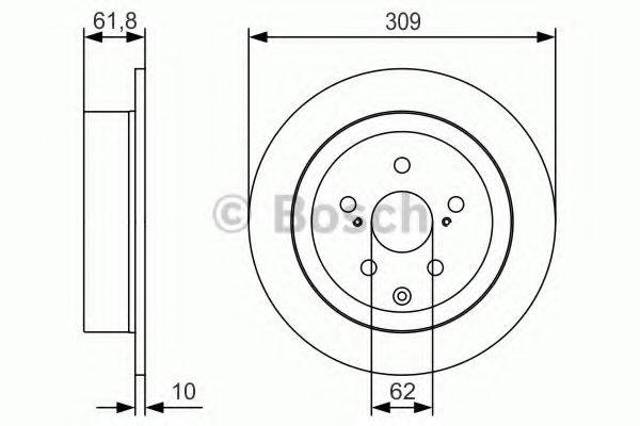 Диск гальмівний задній 0986479T04 BOSCH