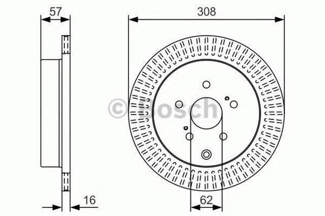Дискові гальма 0986479T16 BOSCH