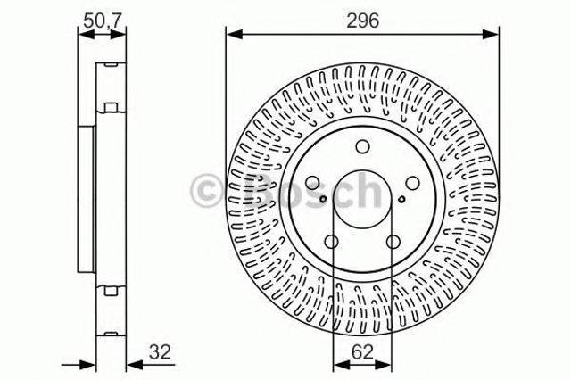 Гальмо дискове переднє 0986479T37 BOSCH