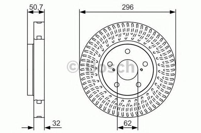 Гальмо дискове переднє 0986479T38 BOSCH