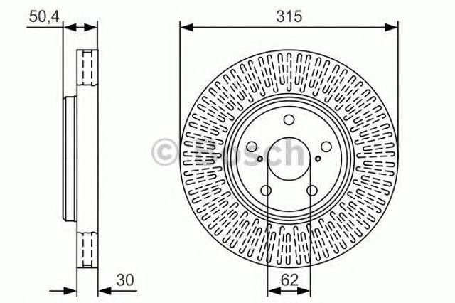 Диск переднього гальма 0986479T40 BOSCH