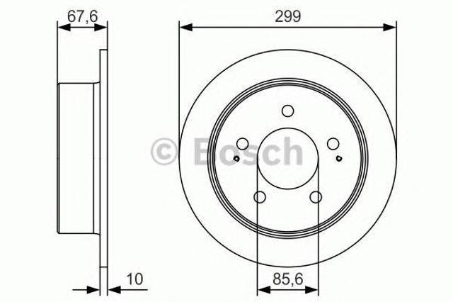 Диск гальмівний задній 0986479U21 BOSCH