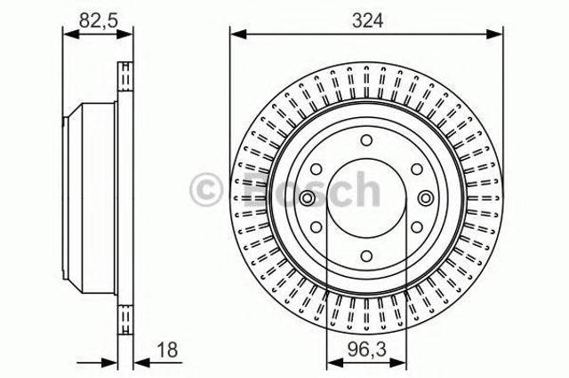 Диск заднього гальма 0986479U29 BOSCH