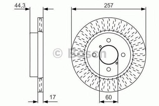 Диск переднього гальма 0986479U93 BOSCH