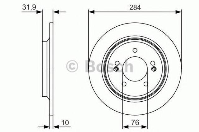 Диск гальмівний задній 0986479V09 BOSCH