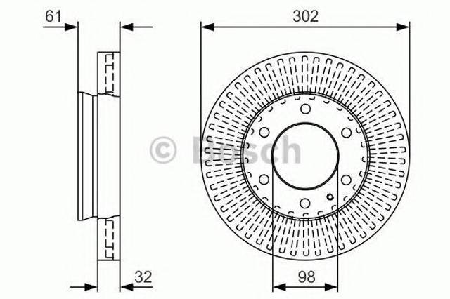 Гальмо дискове переднє 0986479V32 BOSCH