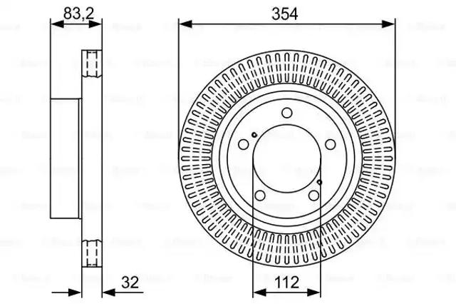 Диск переднього гальма 0986479V50 BOSCH