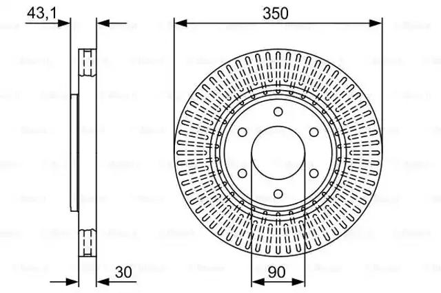 Диск переднього гальма 0986479V51 BOSCH