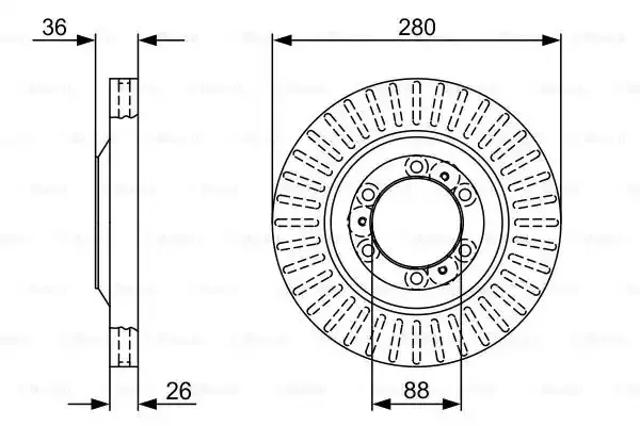 Гальмо дискове переднє 0986479V88 BOSCH