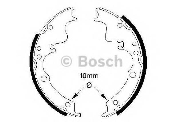 Гальма робочі задні ножні і гальмівні барабани 0986487347 BOSCH