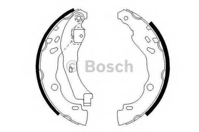 Колодки гальмівні задні, барабанні 0986487627 BOSCH