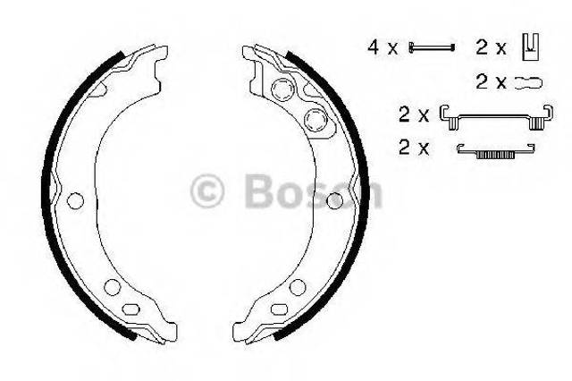 Гальмівні колодки стоянкового гальма 0986487712 BOSCH