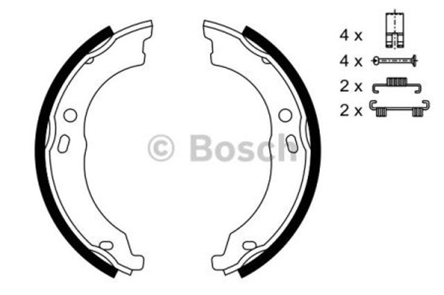 Гальмівні колодки гальма стоянки 0986487726 BOSCH