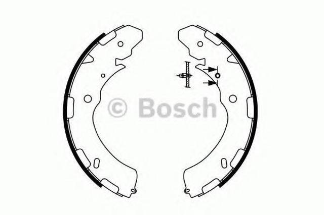 Колодки гальмові задні, барабанні 0986487758 BOSCH