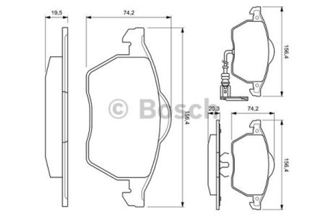 Дискові гальма 0986494018 BOSCH