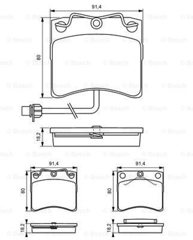 Тормозні колодки 0986494041 BOSCH