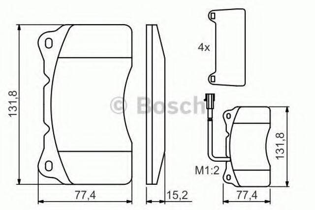 Колодки передні 0986494069 BOSCH