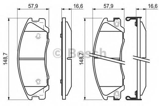 Колодки гальмівні передні, дискові 0986494138 BOSCH