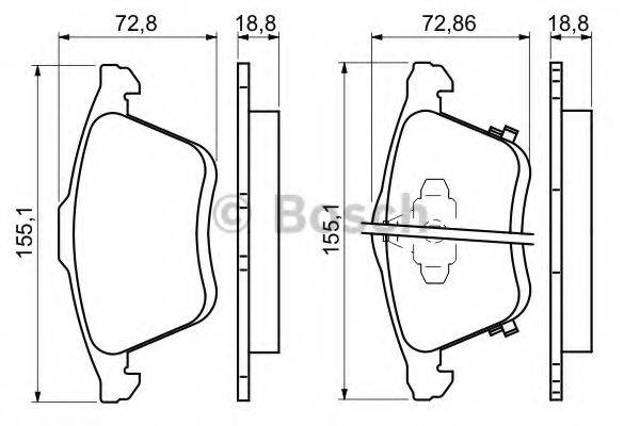 Передні гальмівні колодки 0986494149 BOSCH