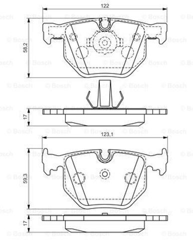 Колодки гальмові задні, дискові 0986494286 BOSCH