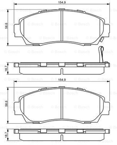 Гальмівні колодки 0986494308 BOSCH