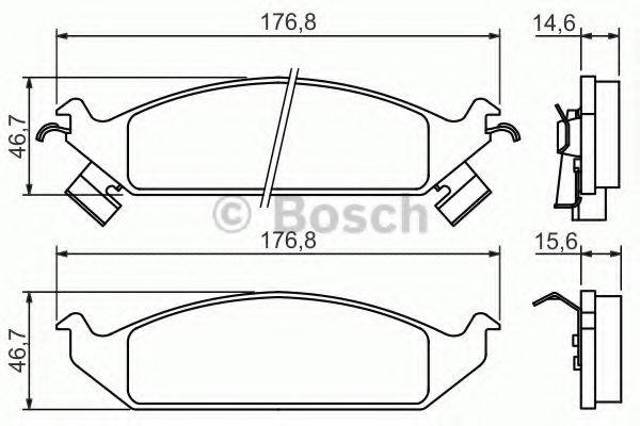 Колодки гальмівні дискові комплект 0986494313 BOSCH