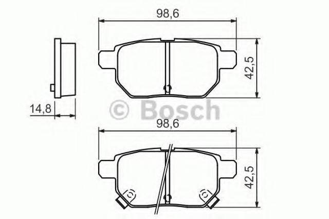 Задні дискові колодки 0986494328 BOSCH