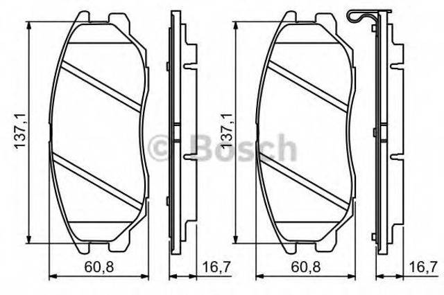 Тормозні колодки 0986494347 BOSCH