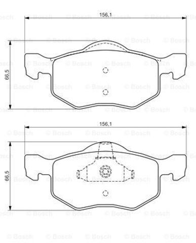 Колодки гальмівні дискові комплект 0986494361 BOSCH