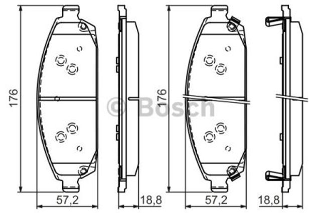Колодки передні 0986494370 BOSCH