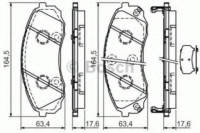 Гальмівні колодки 0986494377 BOSCH