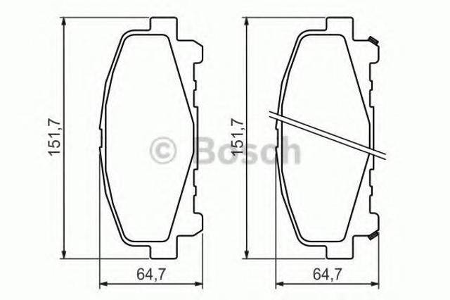 Тормозні колодки 0986494382 BOSCH