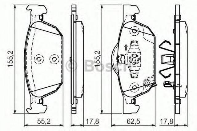 Дискові гальма 0986494383 BOSCH