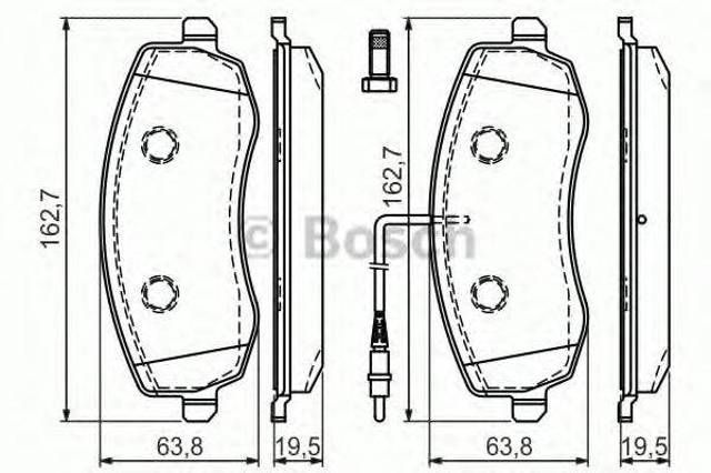 Тормозні колодки 0986494385 BOSCH
