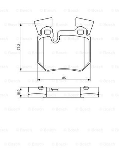 Колодки на гальмо задній дисковий 0986494421 BOSCH