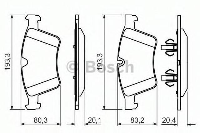 Дискові гальма 0986494427 BOSCH