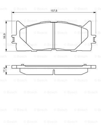 Тормозні колодки 0986494430 BOSCH