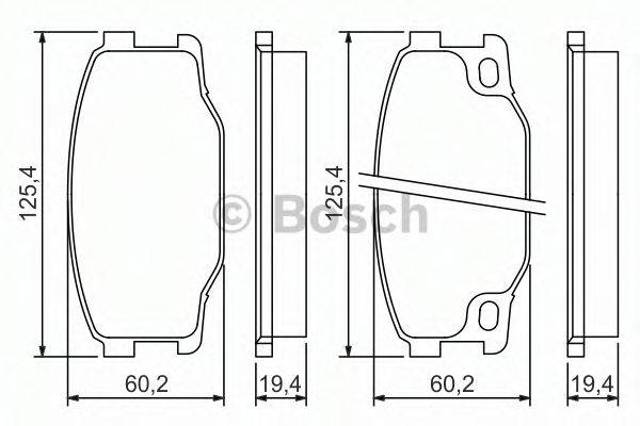 Колодки гальмівні передні, дискові 0986494442 BOSCH