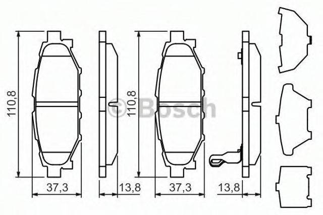 Задні дискові колодки 0986494444 BOSCH